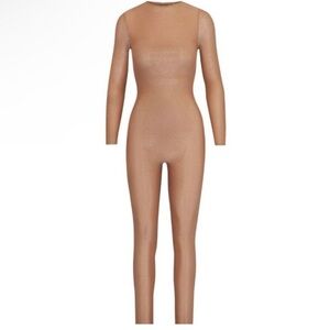 Skims Catsuit Nude Glitter